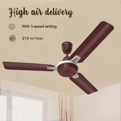 Hindware Arija 1200 mm Silent Operation 3 Blade Ceiling Fan (Brown, Grey, Pack of 1) Hindware Arija 1200 mm Silent Operation 3 Blade Ceiling Fan (Brown, Grey, Pack of 1)